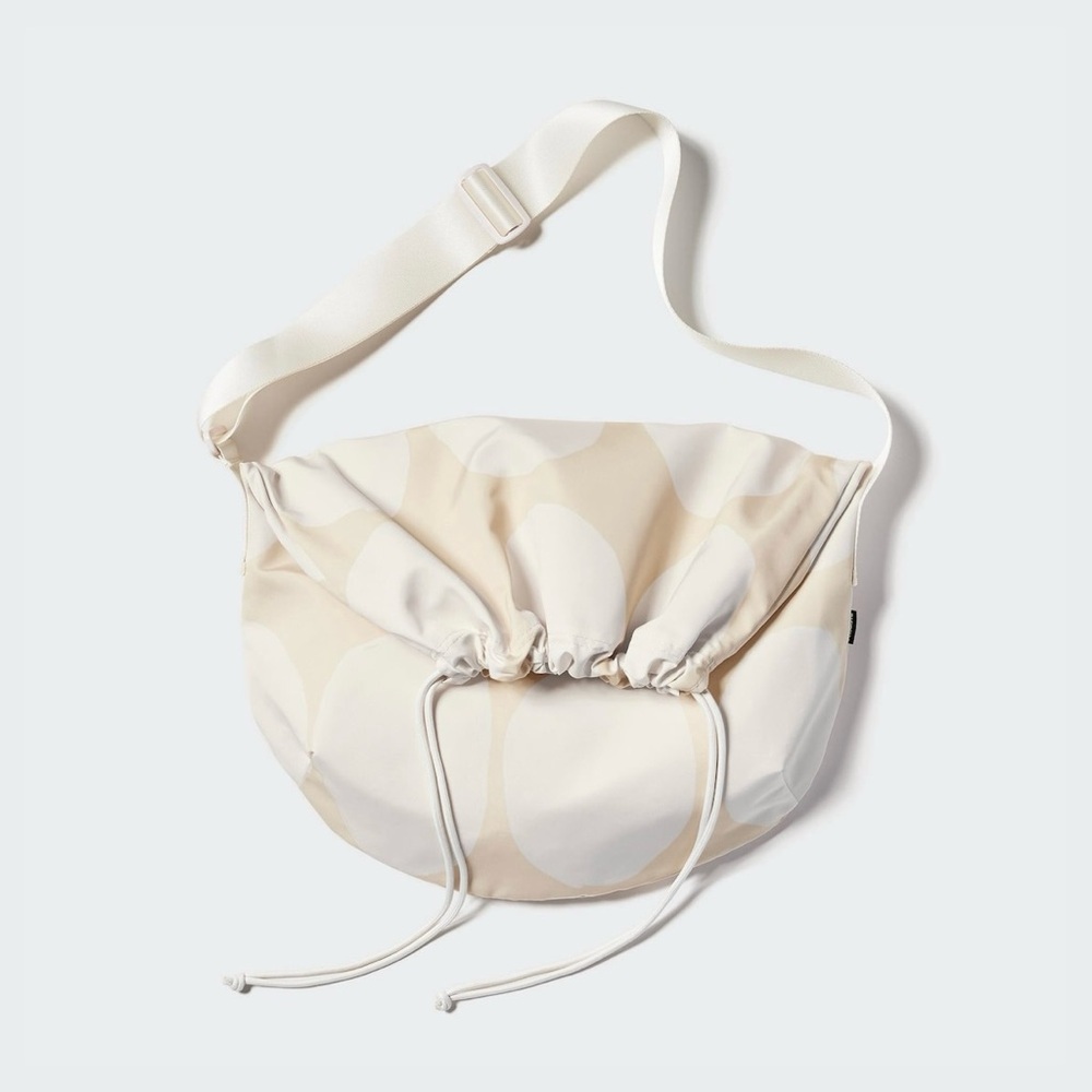 NEW Uniqlo x Marimekko Drawstring Bag Natural CREAM Color